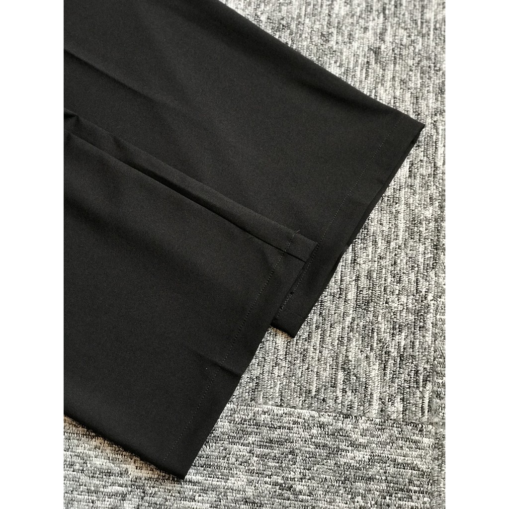 Quần nữ ống suông đen rộng chất dày có thắt lưng mặc đi học, đi chơi | BigBuy360 - bigbuy360.vn