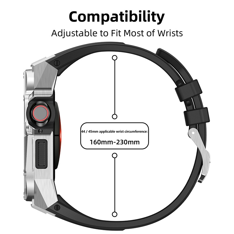 Dây Đeo 44mm 45mm Luxus Mod Cho Đồng Hồ Thông Minh Apple Band Ultra 8 7 Runnber 8 7 se 6 5 4