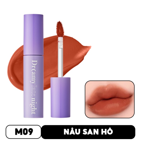 Son Kem Lì, Mịn Mượt Nhẹ Môi Merzy Dreamy Late Night Mellow Tint 4g
