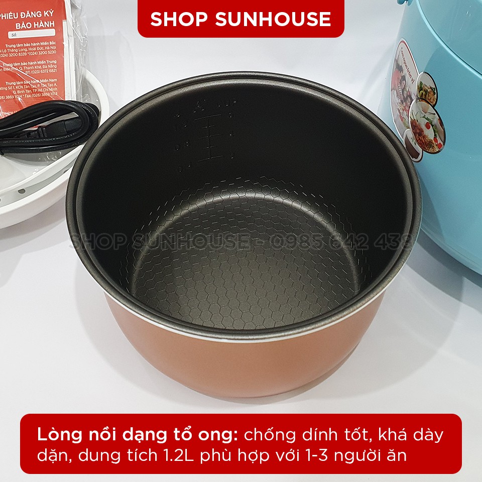 Nồi cơm điện 1.2L SUNHOUSE HappyTime HTD8522G bảo hành 12 tháng | BigBuy360 - bigbuy360.vn