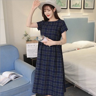 Đầm bầu kẻ dáng maxi azuno az23092