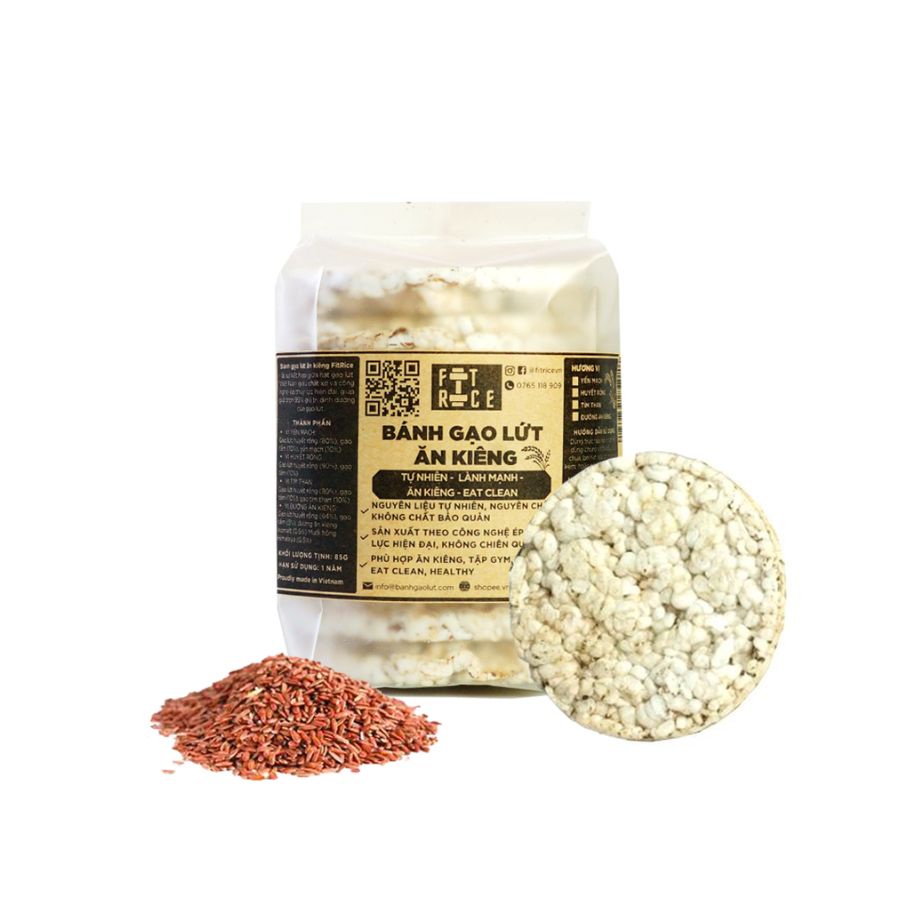 Bánh gạo lứt ăn kiêng FitRice  - Hỗ trợ giảm cân, siết cơ, tập gym, eat clean