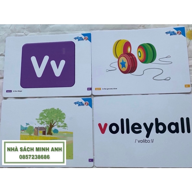 Combo mindmap và Flashcards Tiếng Anh lớp 2 mới nhất của bộ giáo dục năm học 2021( ép plastics bền đẹp)