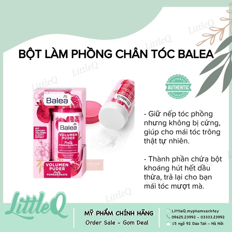 BỘT LÀM PHỒNG CHÂN TÓC VÀ GIỮ NẾP TÓC BALEA NỘI ĐỊA ĐỨC