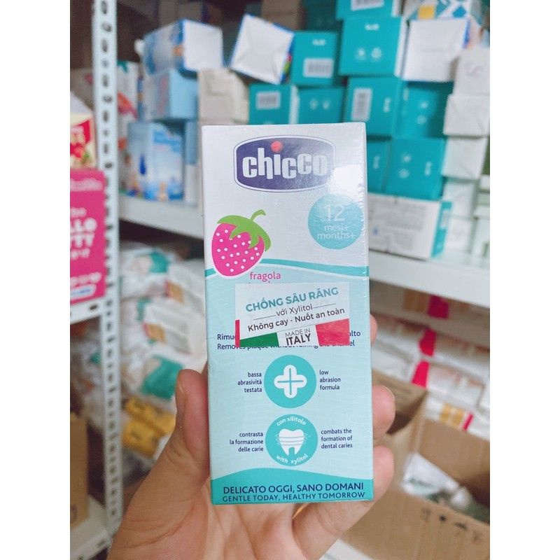 [Chính hãng] - Kem Đánh Răng Chicco Nuốt Được cho bé từ 6 tháng tuổi