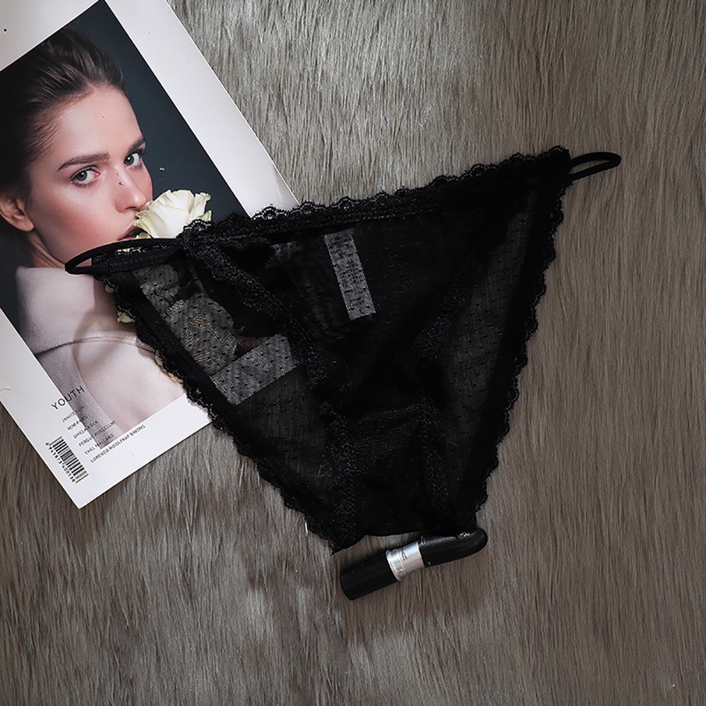 Quần Lót Cotton Lưng Thấp Phối Ren Lưới Thoáng Khí Gợi Cảm Cho Nữ