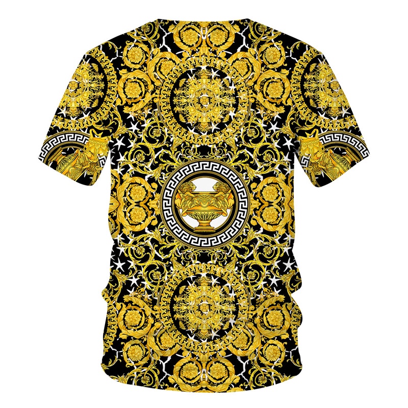 Áo Thun baju Ngắn Tay Cổ Tròn In Hình Đầu Sư Tử 3d Mẫu Mới Nhất Năm 2021 Thời Trang Mùa Hè Cho Nam Và Nữ