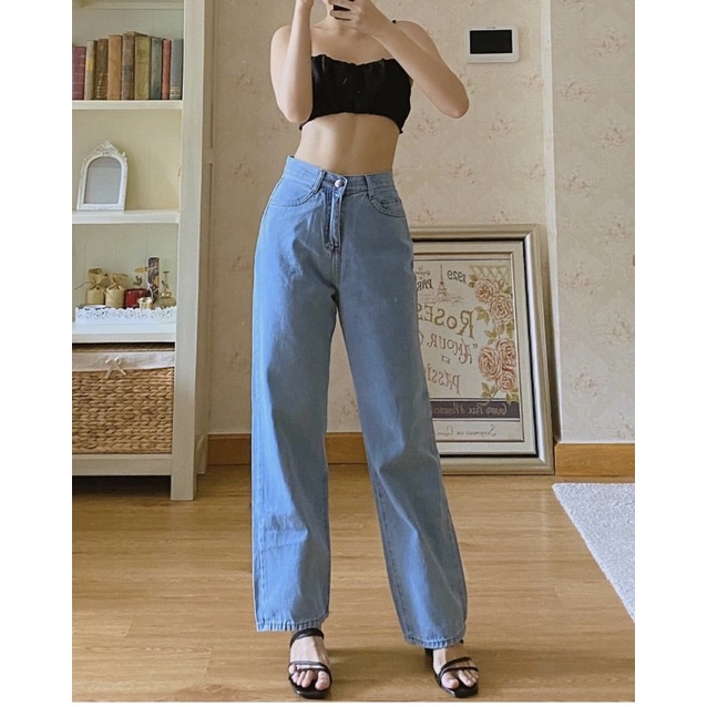 (PASS) Quần bò ống suông siêu hack dáng của Aoem.studio (size M)