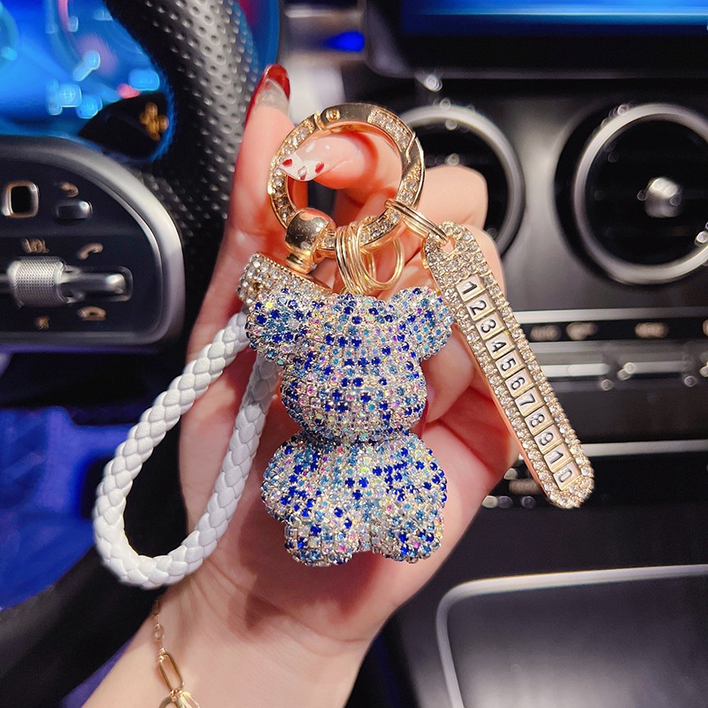 Móc Chìa Khóa Xe Hơi Hình Gấu Ngồi Đúng Cách Sáng Tạo Chống Thất Lạc Kích Thước Nhỏ Thích Hợp Làm Quà Tặng Cho Nam Và Nữ