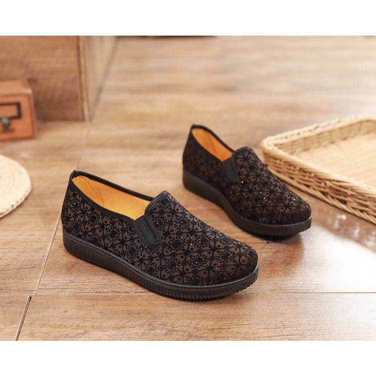 Breathable Giày của mẹ mềm chống trượt người trung niên và người già Bà Già Bắc Kinh Giày phụ nữ già