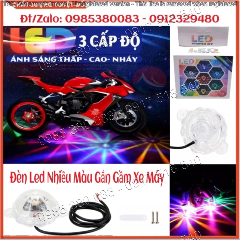 Đèn Led Gầm Xe Trang Trí Gầm Xe Máy Tự Động Đổi Màu 7 Màu 3 Chế Độ Sáng Chống Nước Tuyệt Đối Ảnh thật Sp
