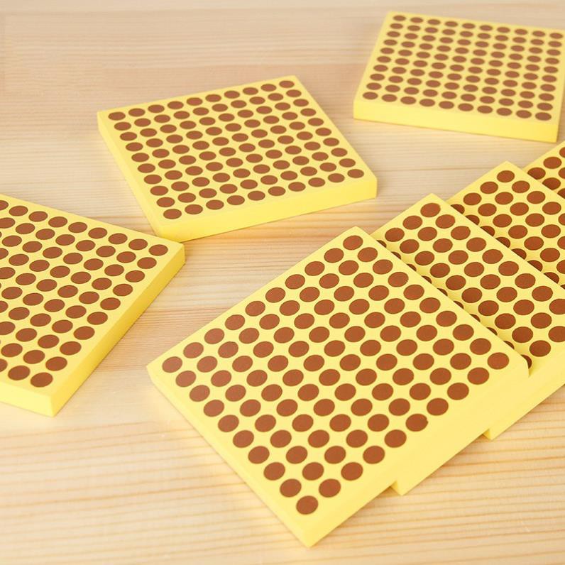 Giáo cụ Montessori - Bộ 45 miếng gỗ 100 chấm (45 WOODEN HUNDRED SQUARES)