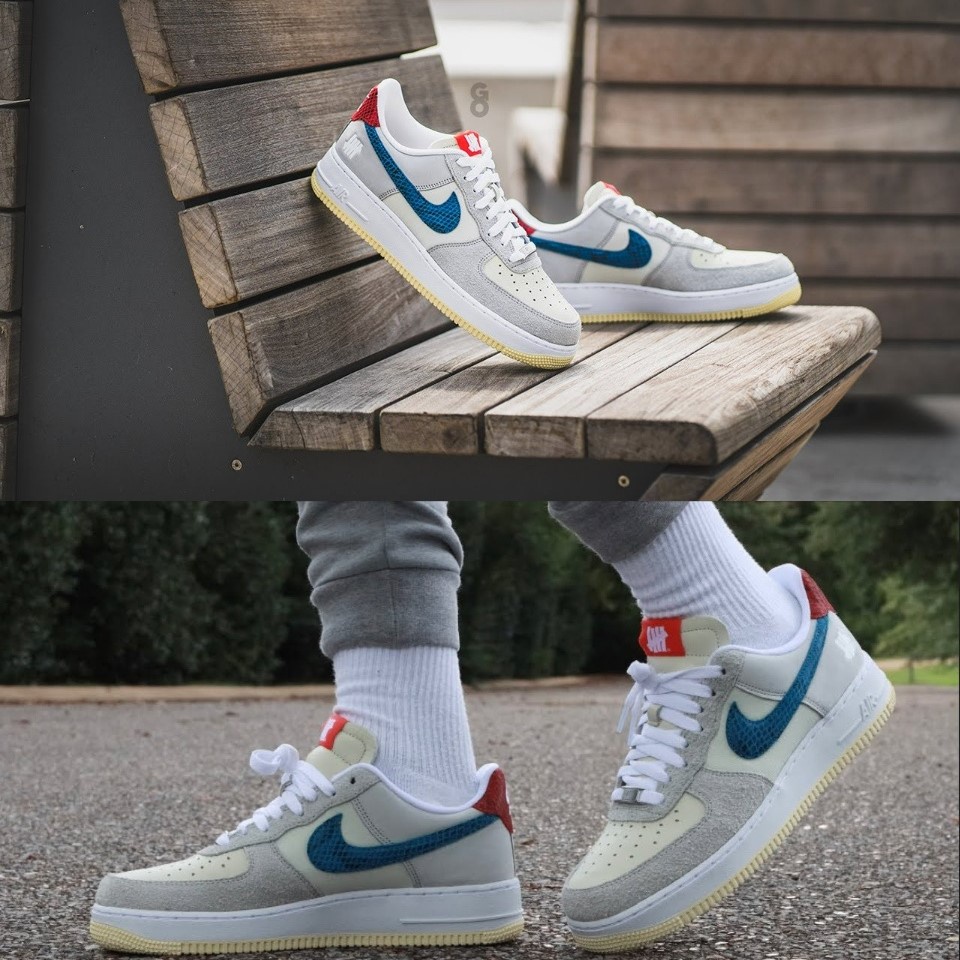 Giày AF1 Dunk Vệt Xanh, Giày Air force 1 low SP undefeated 5 on it dunk Hàng cao cấp Full Box Bill