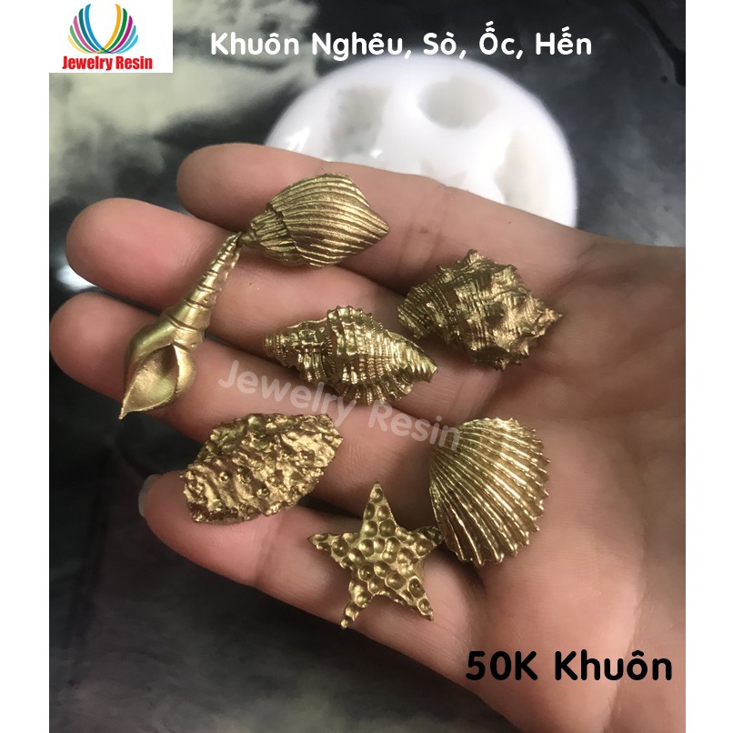Khuôn Silicone Nghêu, Sò, Ốc, Khuôn đổ Epoxy Resin
