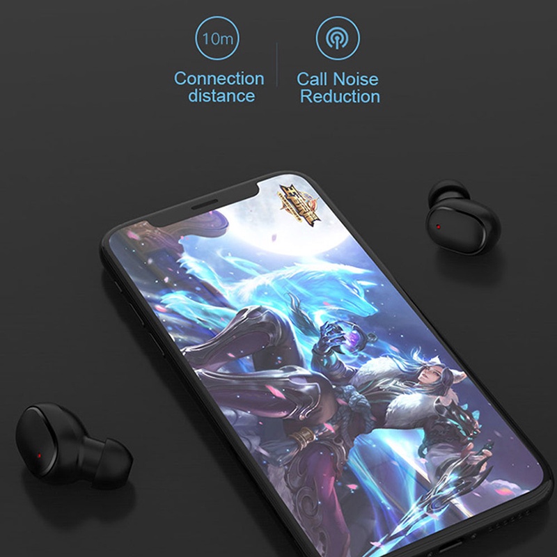A6S TWS Bluetooth Tai Nghe Không Dây Stereo Headphone Tai Nghe thể thao EarBuds Microphone với Sạc Hộp cho điện thoại thông minh. Vrru