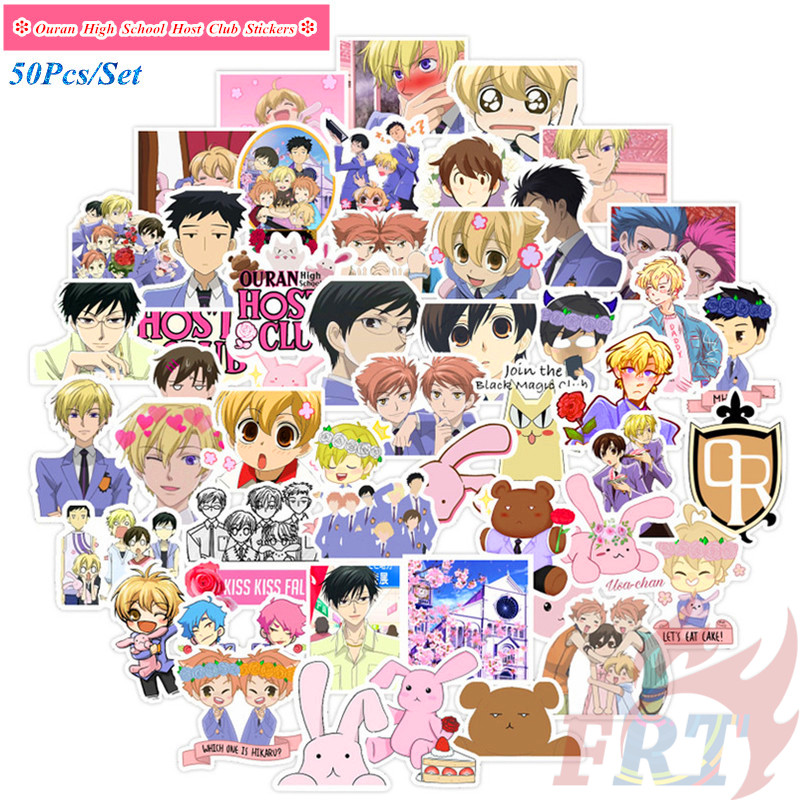 Bộ 50 miếng dán đề can hỗn hợp DIY phong cách hoạt hình Ouran High School Host Club Series 01 Fujioka Haruhi
