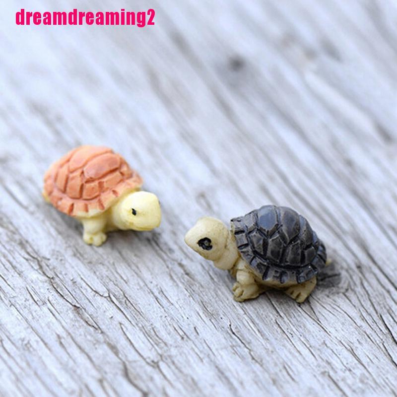 Mô hình 2 chú rùa nhỏ đáng yêu trang trí khu vườn sinh động