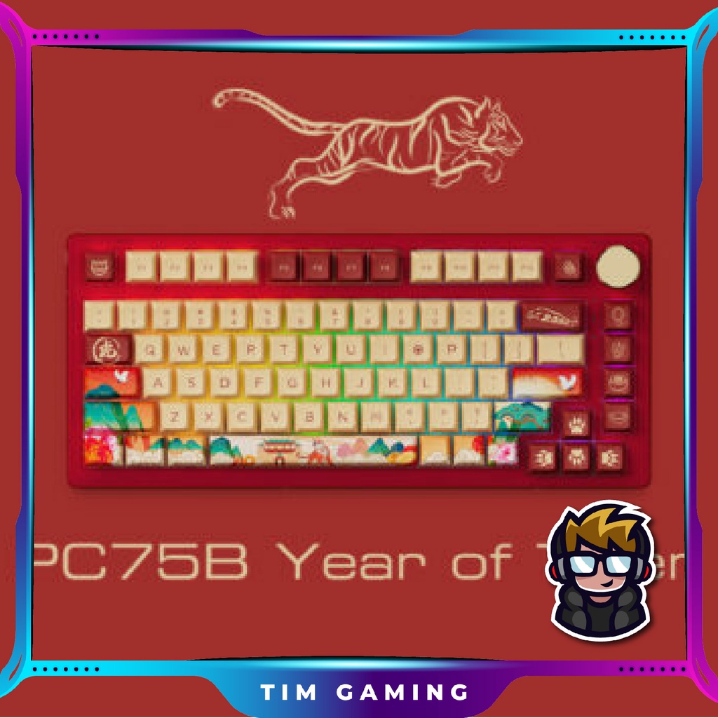 Bàn phím AKKO PC75B Plus Year of Tiger (Bluetooth 5.0 / Wireless 2.4Ghz / Hotswap / Foam tiêu âm / Lubed switch)