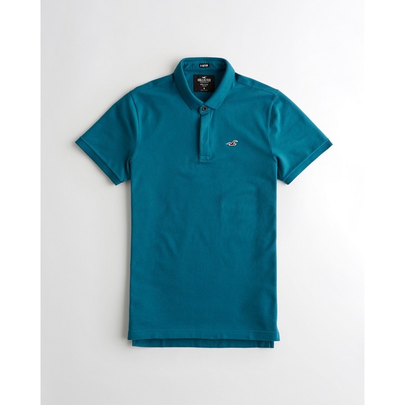 Áo thun nam Hollister HOL-PO246 Stretch Slim Fit Polo Teal