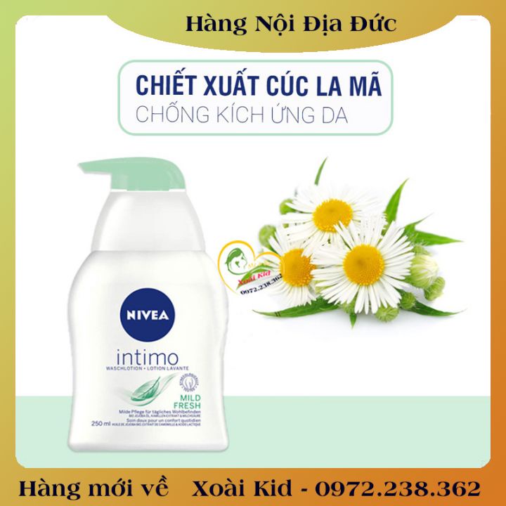 [auth] [Chính Hãng ĐỦ BILL] DUNG DỊCH VỆ SINH PHỤ NỮ NIVEA ĐỨC 250ML [Hot]