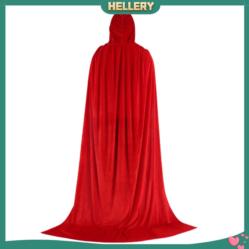 Áo choàng nhung đen dáng dài 150cm có mũ trùm dùng để hóa trang Halloween
 | BigBuy360 - bigbuy360.vn