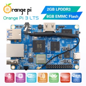 Orange Pi 3 phiên bản LTS chip H6 bộ nhớ 2GB RAM ổ cứng eMMC 8GB