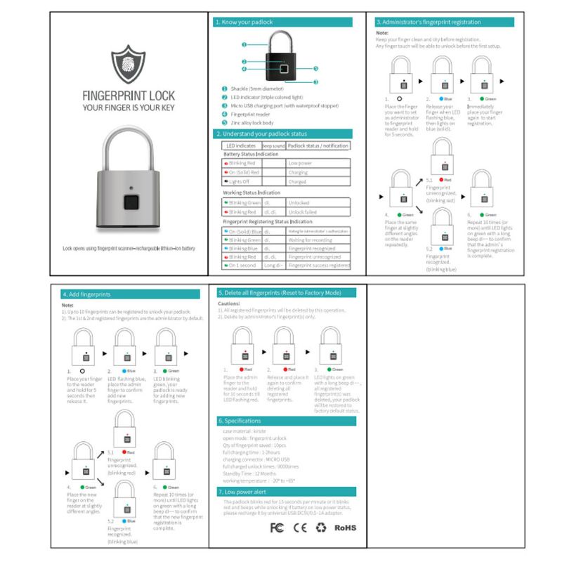 Ổ Khóa Vân Tay Thông Minh Chống Trộm