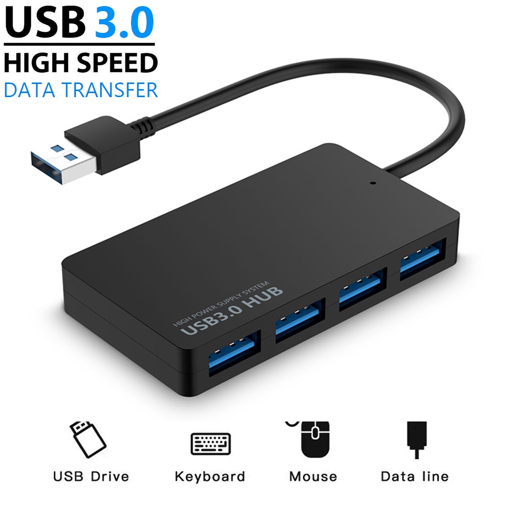 Bộ Chia 4 Cổng Usb 3.0 Tốc Độ Cao Đa Năng Cho Máy Tính Xách Tay Chất Lượng Cao