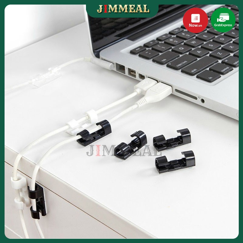 Bộ 20 Chiếc Nút Dán Tường Đi Dây Điện, Kẹp Cố Định Dây Điện Kẹp Giữ Cáp Sạc, Nẹp Dây Điện Chống Rối