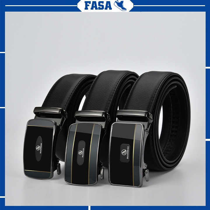 Thắt lưng da nam khoá tự động sang trọng lịch lãm FASA STORE, Dây lưng nam thời trang mặt khoá vuông 3 mẫu trending 2022