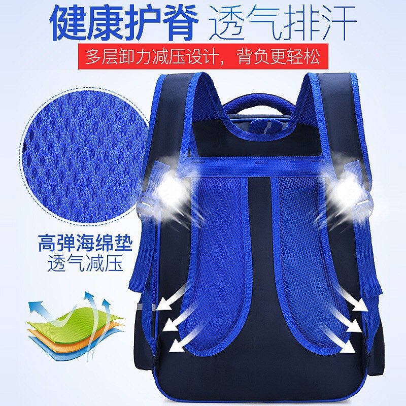 Balo người nhện đỏ Captain xanh hình in 3D cho bé trai đi học cấp 1 E136