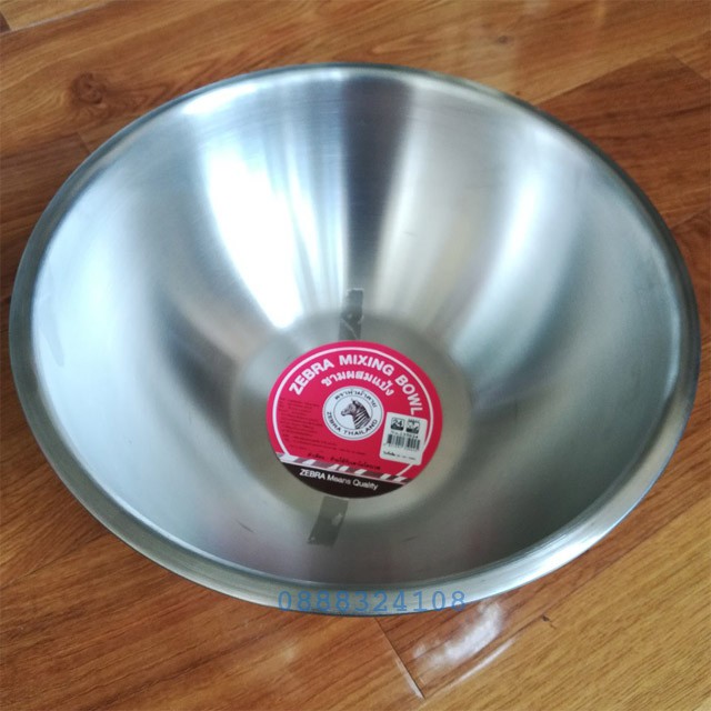 Thau Inox Zebra Thái Lan Trộn Thực Phẩm 27cm-30cm-33cm (4,2-5,8-7,7)Lít-135027-135030-135033