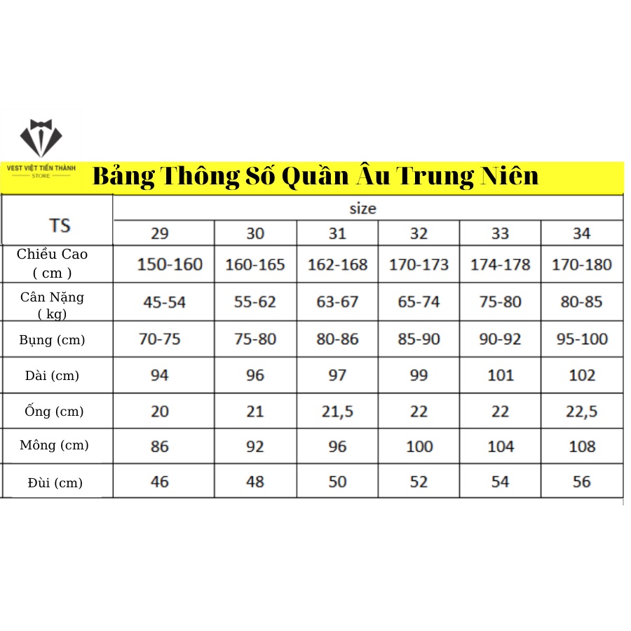 Quần tây nam trung tuổi dáng xuông cao cấp vải tuýt si vest việt tiến thành