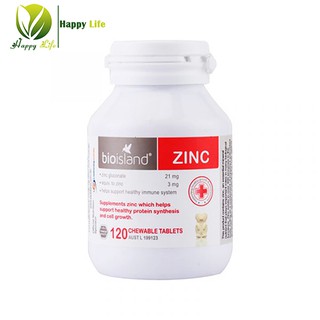 Viên Uống Bổ Sung Kẽm Cho Trẻ Bio Island ZinC Hộp 120 viên (có tem của Chemist Warehouse - Úc)