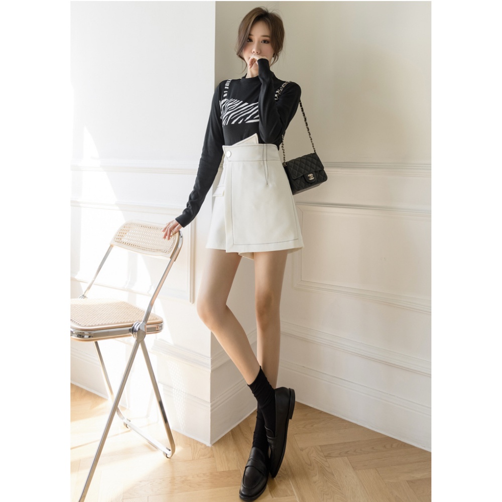 Chân váy nữ, chân váy nữ kaki dày dặn phối chỉ trắng đủ size S M L SKUCV-03B