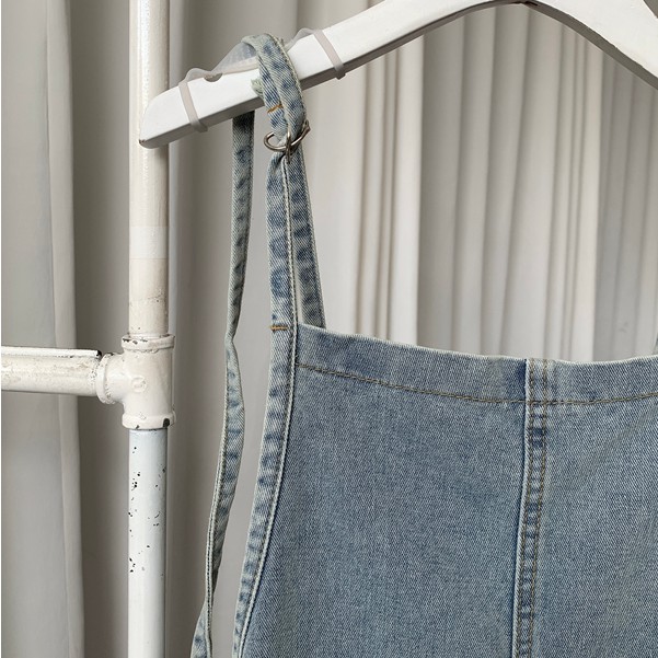 [Mã FATHANG5 giảm 10K đơn 50K] Váy yếm jean maxi 2 dây xanh nhạt - YV152 | BigBuy360 - bigbuy360.vn