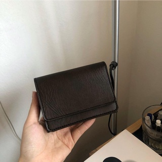 Ví da Unisex Handmade Orchid Circle Mini Wallet Onetothree