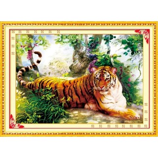 Tranh Thêu Chữ Thập Hổ Trong Rừng Thiêng A391 (KHÁCH TỰ THÊU) KT:96X68CM