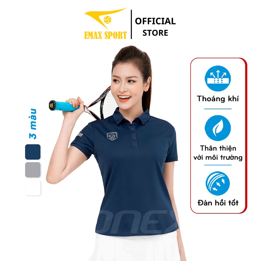 Áo Tennis Nữ Thể Thao Donexpro, Vải Thun Mè Cao Cấp, Logo Caosu Chắc Chắn AC - 3674