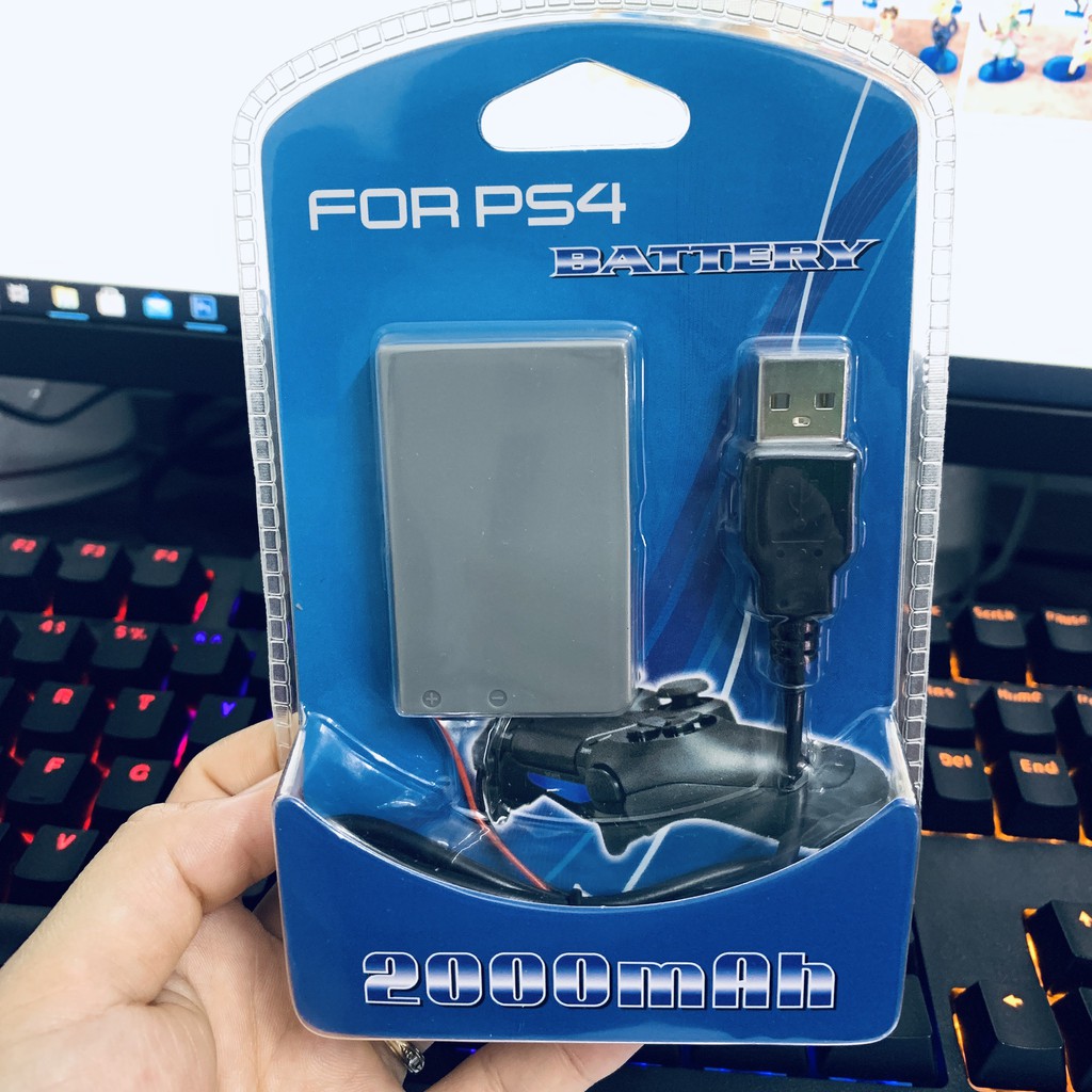 Pin 2000mAh Cho Tay Cầm PS4 (Kèm Cáp USB)