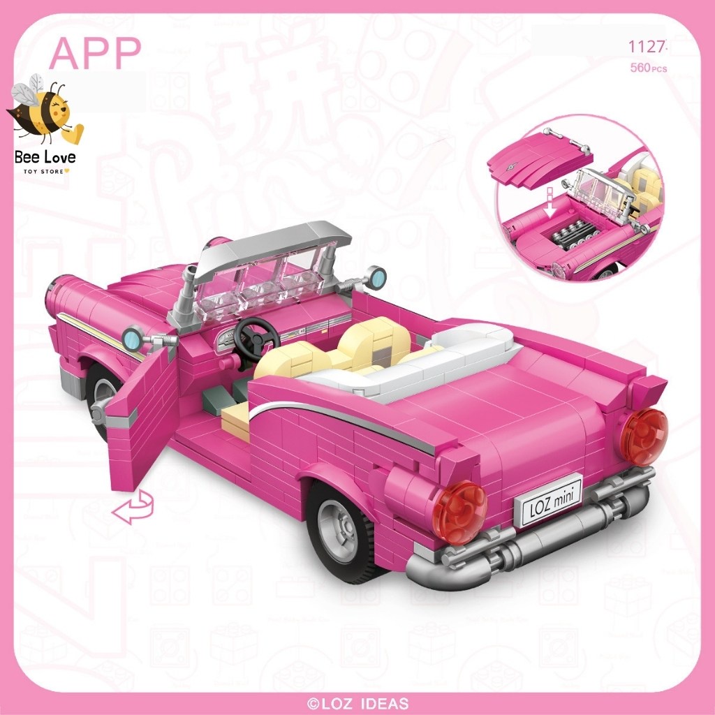 Đồ chơi lắp ráp xe ô tô, đồ chơi thông minh cho bé xe cưới hạnh phúc ngộ nghĩnh đáng yêu phát triển tư duy