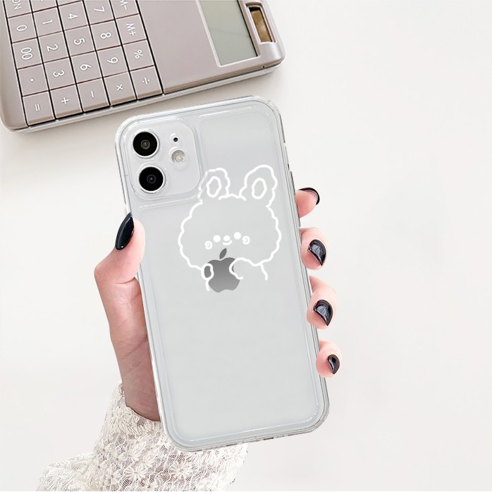 Ốp lưng iphone trong cạnh vuông BVC gấu thỏ ôm 6plus/6splus/7/7plus/8/8plus/x/xr/xs/11/12/pro/max/plus/promax-Awifi B4-5 | BigBuy360 - bigbuy360.vn