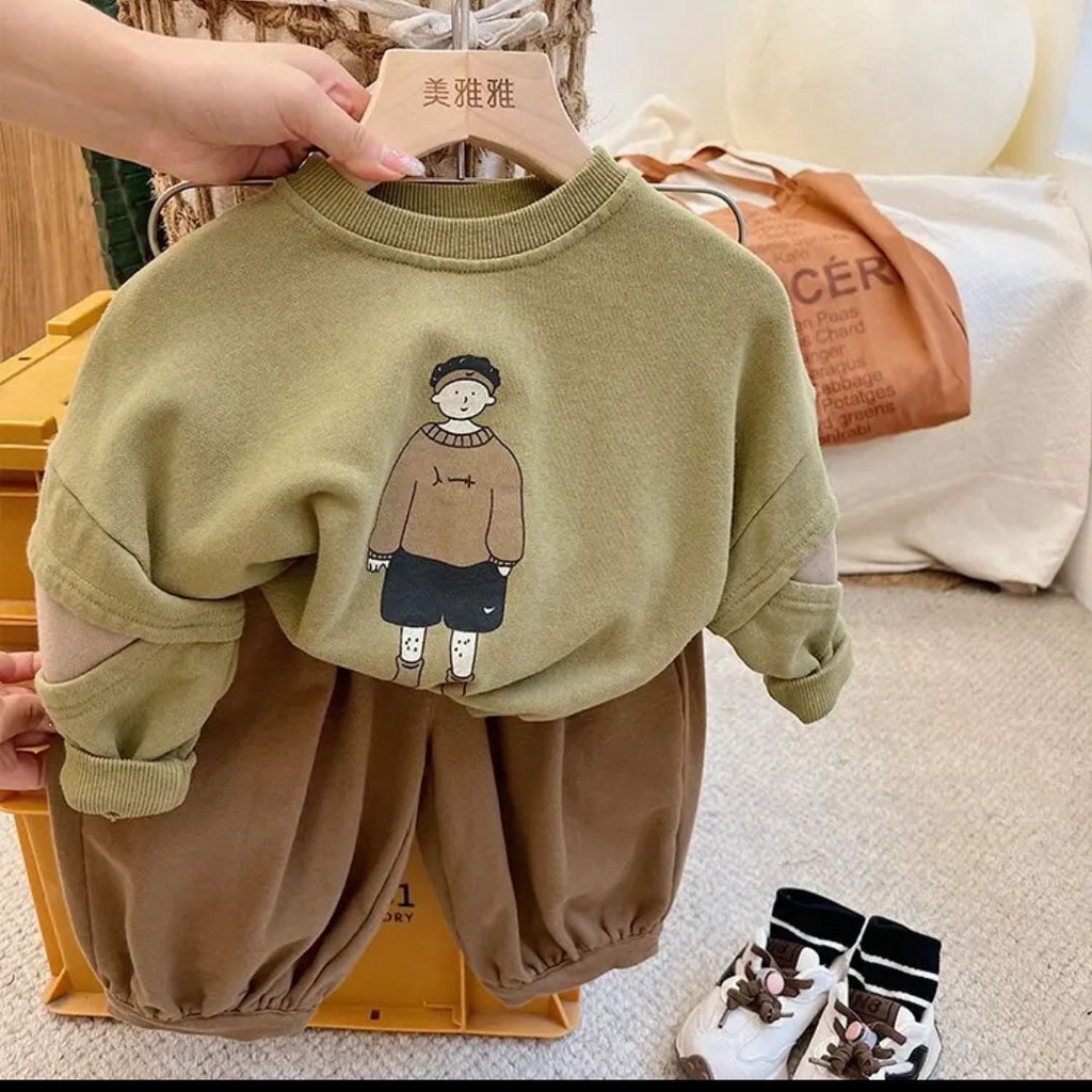 Áo Sweater Tay Dài Cổ Tròn Thời Trang Mùa Thu Mới 2022 Cho Bé Trai Và Gái