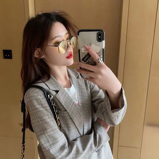 Áo Vest Blazer Nữ Sọc Caro Oversized
