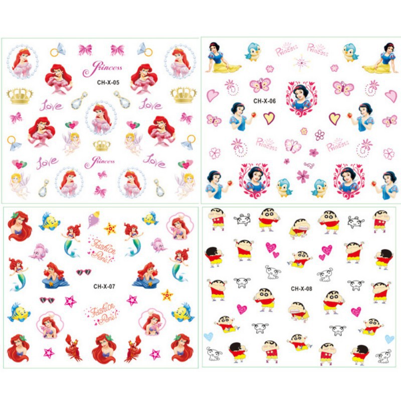 ☀ sunny ღ Tờ sticker trang trí móng kiểu hoạt hình dễ thương