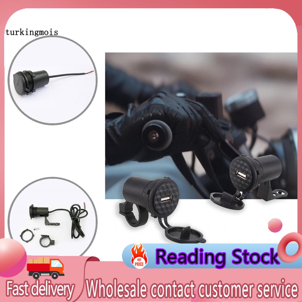 Cục Sạc Nhanh USB Màu Đen Chống Nước Cho Xe Máy