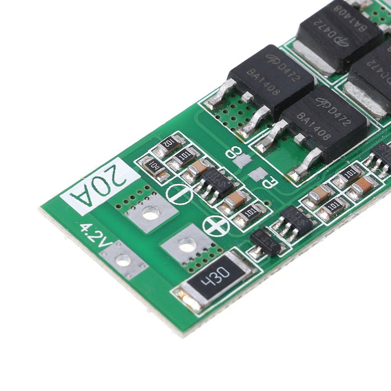 Bo mạch bảo vệ PCB BMS sạc pin 18650/Li-ion Lithium 2S 20A 7.4V 8.4V kích thước 4.5x1cm/4.8*2cm