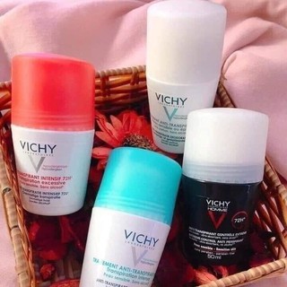 Lăn Khử Mùi Vichy Đỏ, Xanh. Khô Thoáng Diệt Khuẩn dưới cánh tay Detranspirant Intensif 72H #Pvy Beauty