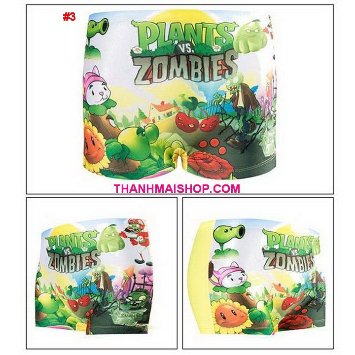 Quần bơi bé trai DBE007 họa tiết 3D hình chim Angry Bird, chó cứu hộ Paw Patrol, Plants &amp; Zombies