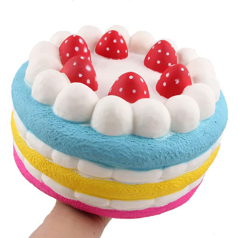 Bán Squishy bánh gato 6 dâu khổng lồ 25cm
